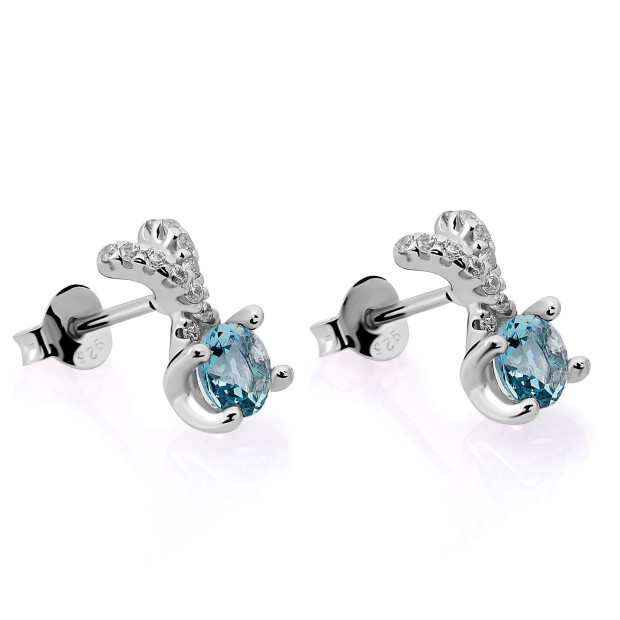 Orphelia Maya Silver Drop Earrings ZO-7478/AQ