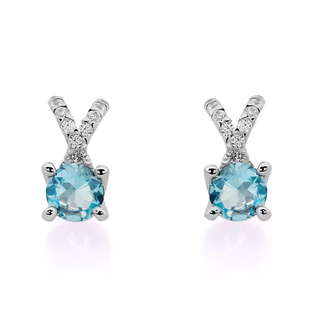 orphelia Maya Silver Drop Earrings ZO-7478/AQ