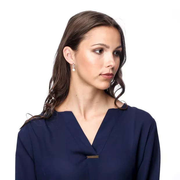 Orphelia Nixie Silver Drop Earrings ZO-7377