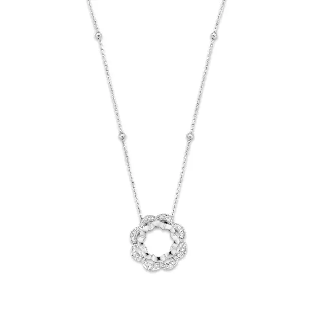 Orphelia Onyx Silver Chain With Pendant ZH-7127