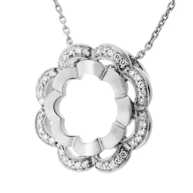 Orphelia Onyx Silver Chain With Pendant ZH-7127