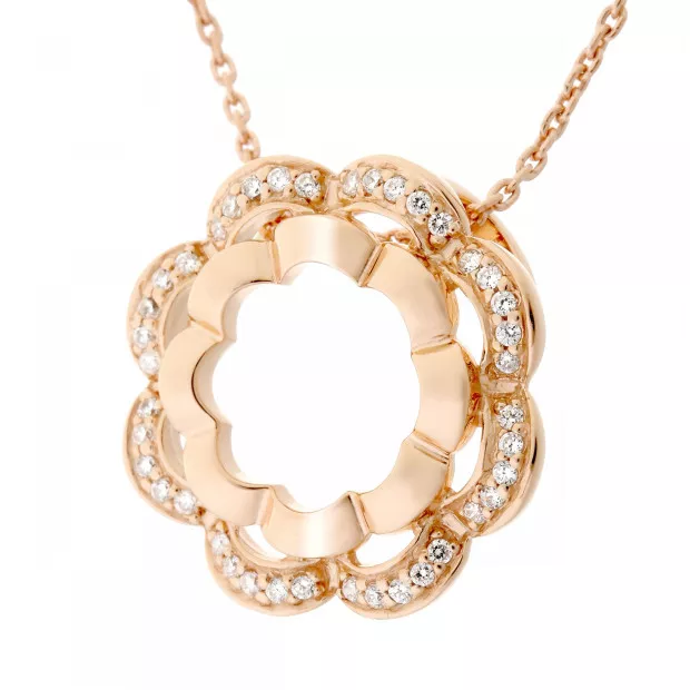 Orphelia Onyx Silver Chain With Pendant ZH-7127/RG