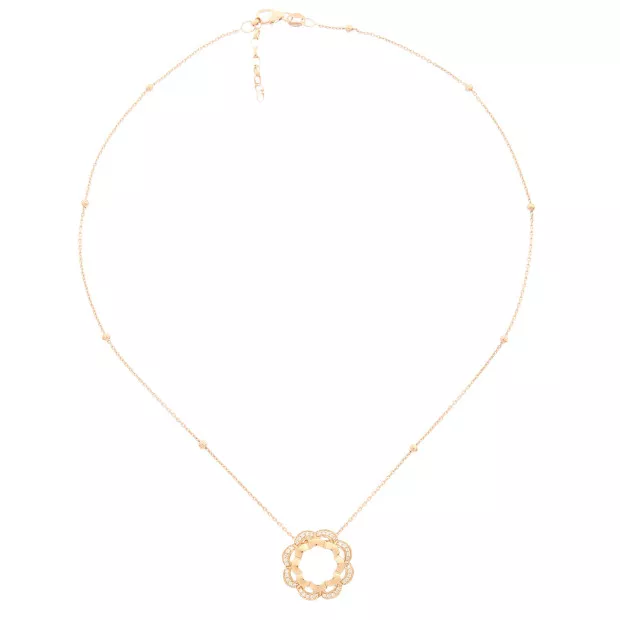 Orphelia Onyx Silver Chain With Pendant ZH-7127/RG