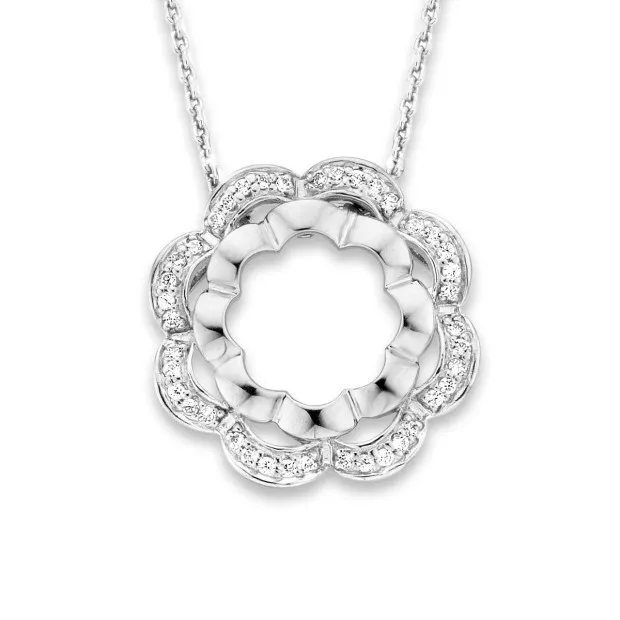 orphelia Onyx Silver Chain With Pendant ZH-7127
