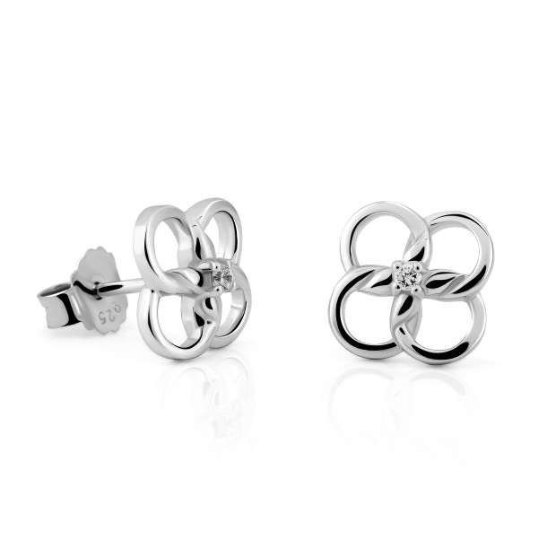 Orphelia Orphelia® 'Aida' Women's Sterling Silver Set: Necklace + Earrings + Ring - Silver SET-7472