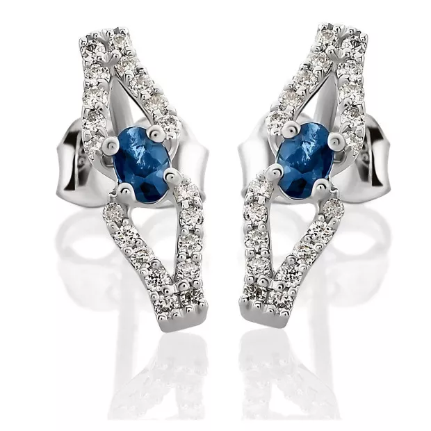orphelia Orphelia® 'Albertine' Women's Whitegold 18C Stud Earrings - Silver OD-5319