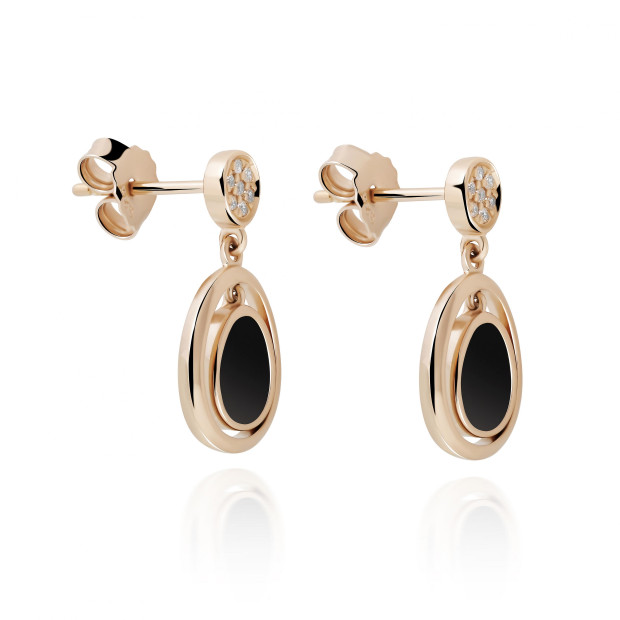 Orphelia Orphelia® 'Alda' Women's Sterling Silver Set: Necklace + Earrings + Ring - Rose SET-7470