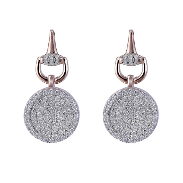 Orphelia Orphelia® 'Alisia' Women's Sterling Silver Set: Necklace + Earrings + Ring - Rose SET-7420