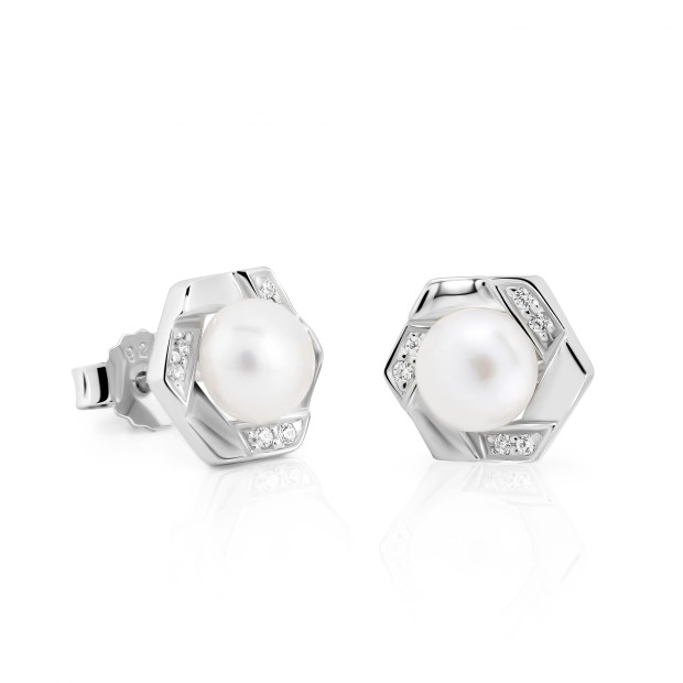 Orphelia Orphelia® 'Aliva' Women's Sterling Silver Set: Necklace + Earrings + Ring - Silver SET-7469