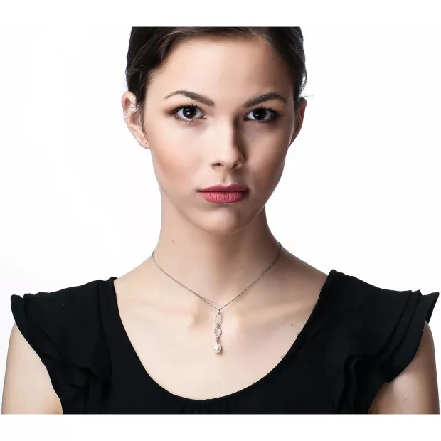Orphelia Orphelia® 'Alivina' Women's Sterling Silver Chain With Pendant - Silver ZH-7070