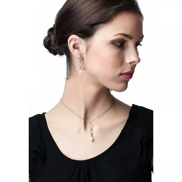 Orphelia Orphelia® 'Alivina' Women's Sterling Silver Chain With Pendant - Silver ZH-7070