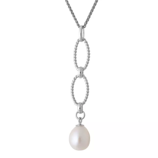 orphelia Orphelia® 'Alivina' Women's Sterling Silver Chain with Pendant - Silver ZH-7070