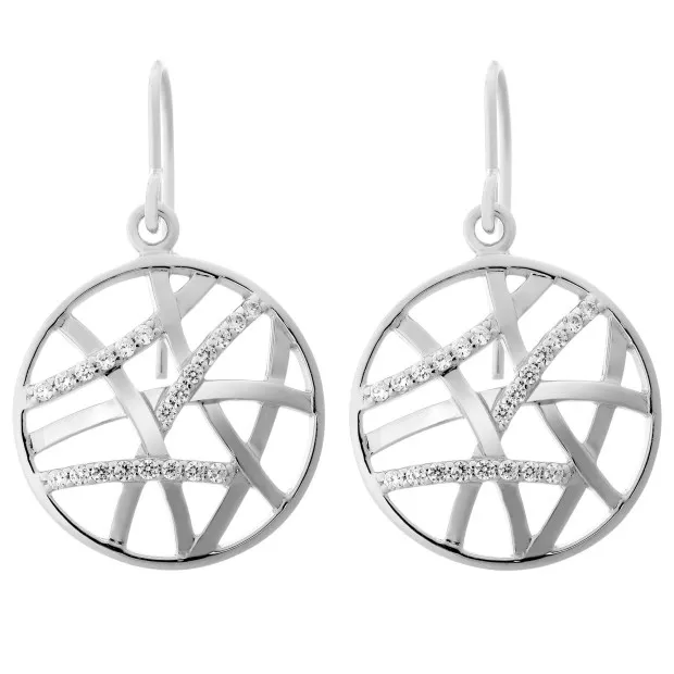 Orphelia Orphelia® 'Amabella' Women's Sterling Silver Set: Chain-Pendant + Earrings - Silver SET-7098