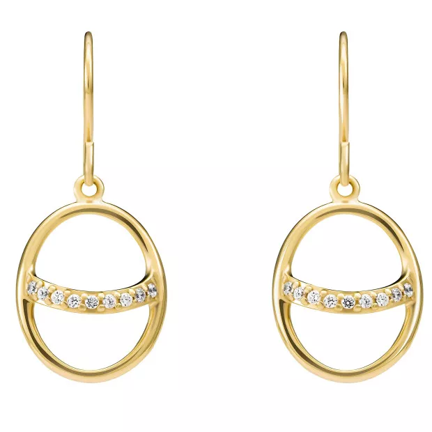 Orphelia Orphelia® 'Amaliada' Women's Sterling Silver Drop Earrings - Gold ZO-7572