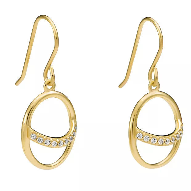 orphelia Orphelia® 'Amaliada' Women's Sterling Silver Drop Earrings - Gold ZO-7572