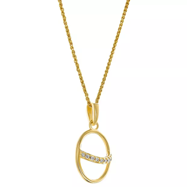 Orphelia Orphelia® 'Amaliada' Women's Sterling Silver Pendant With Chain - Gold ZH-7572