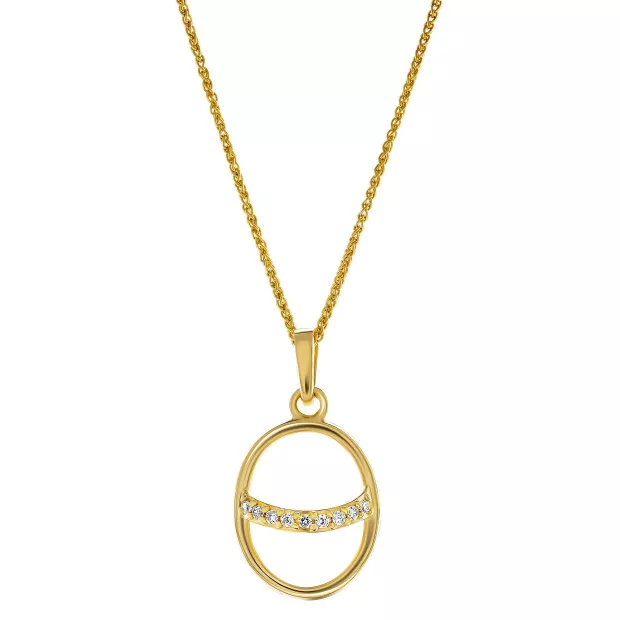 orphelia Orphelia® 'Amaliada' Women's Sterling Silver Pendant with Chain - Gold ZH-7572