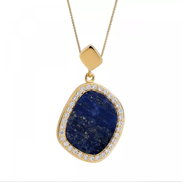 Orphelia Orphelia® 'Amara' Women's Sterling Silver Set: Necklace + Earrings + Ring - Gold SET-7468