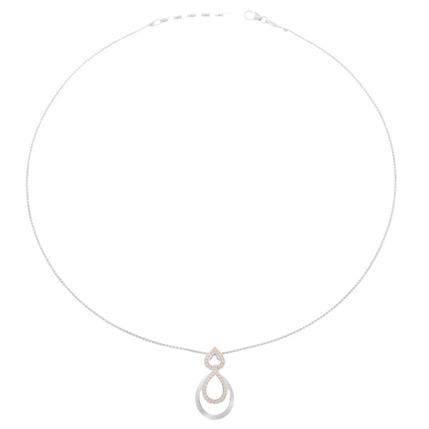 Orphelia Orphelia® 'Amber' Women's Sterling Silver Chain With Pendant - Silver ZH-7092