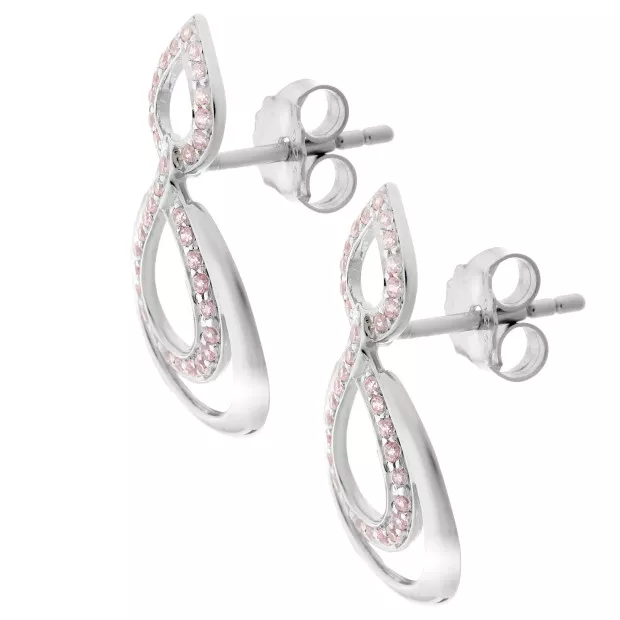 Orphelia Orphelia® 'Amber' Women's Sterling Silver Drop Earrings - Silver ZO-7092