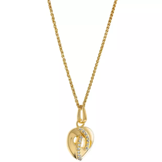 Orphelia Orphelia® 'Amore' Women's Sterling Silver Pendant With Chain - Gold ZH-7577/G