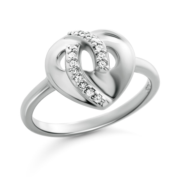 Orphelia Orphelia® 'Amore' Women's Sterling Silver Ring - Silver ZR-7577