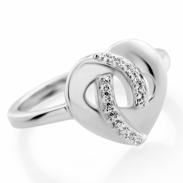 Orphelia Orphelia® 'Amore' Women's Sterling Silver Ring - Silver ZR-7577