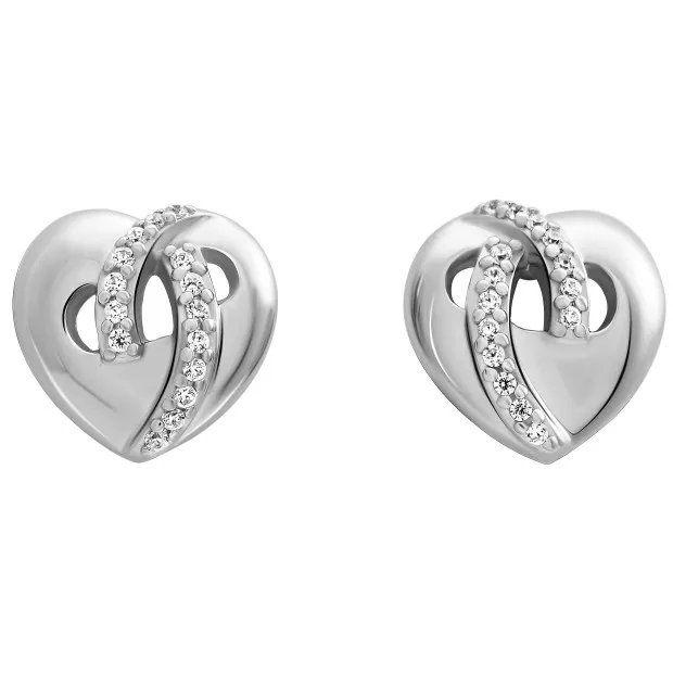Orphelia Orphelia® 'Amore' Women's Sterling Silver Stud Earrings - Silver ZO-7577