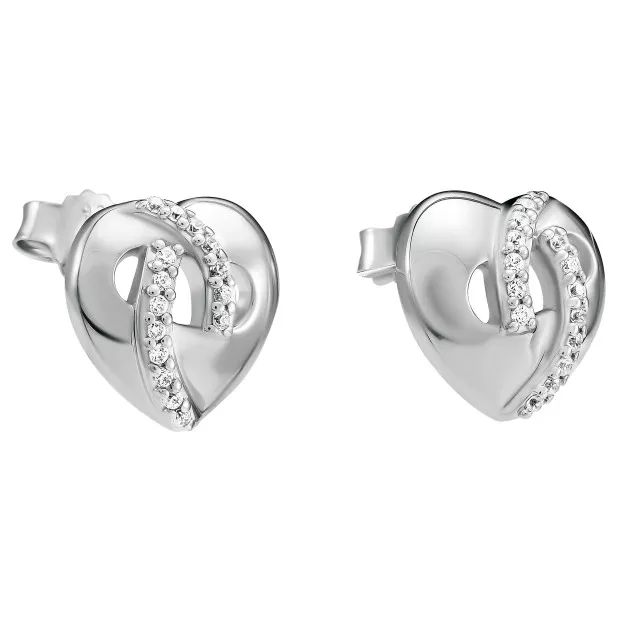 orphelia Orphelia® 'Amore' Women's Sterling Silver Stud Earrings - Silver ZO-7577