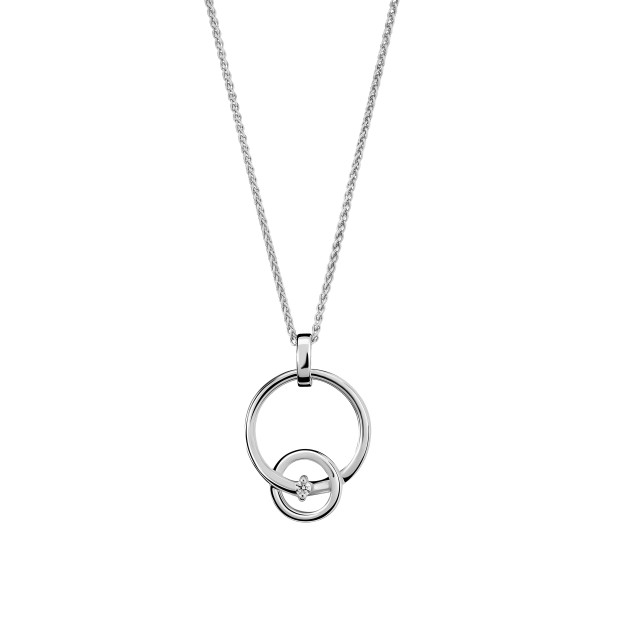 Orphelia Orphelia® 'Antoine' Women's Sterling Silver Set: Necklace + Earrings + Ring - White SET-7503