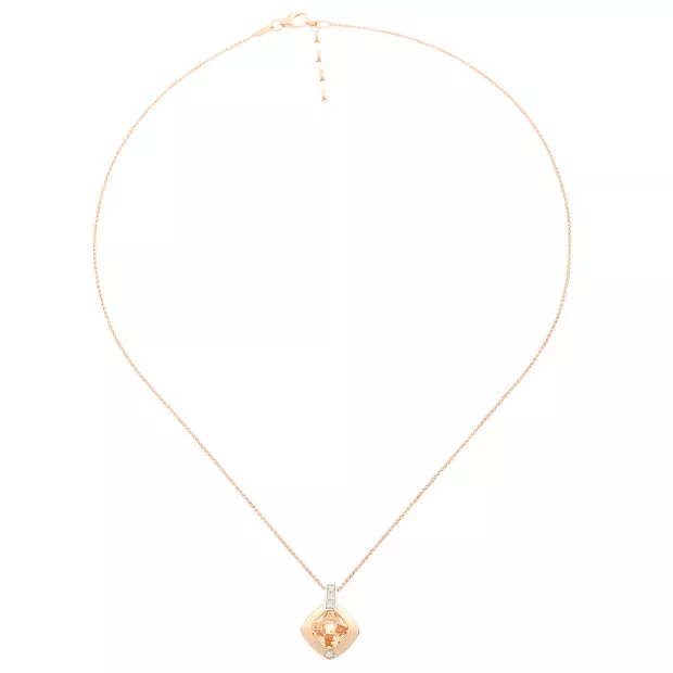 Orphelia Orphelia® 'Athena' Women's Sterling Silver Set: Chain-Pendant + Earrings - Silver/Rose SET-7113