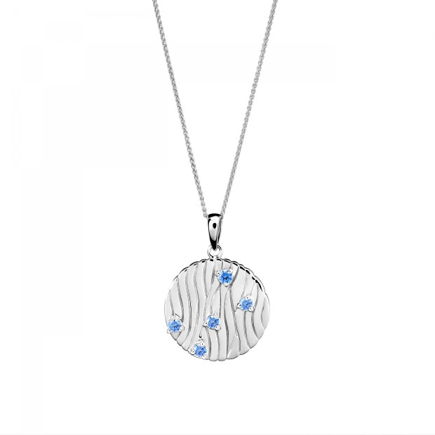 Orphelia Orphelia® 'Babette' Women's Sterling Silver Set: Necklace + Earrings + Ring - Silver SET-7504