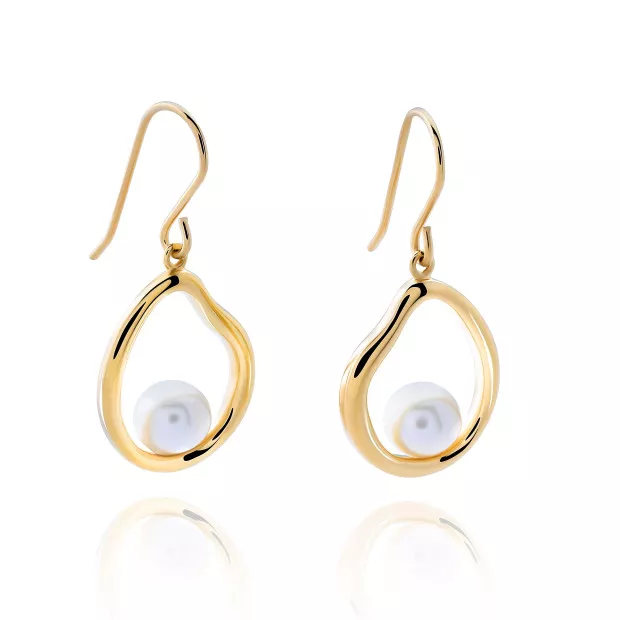 Orphelia Orphelia® 'Baptiste' Women's Sterling Silver Drop Earrings - Gold ZO-7507/G