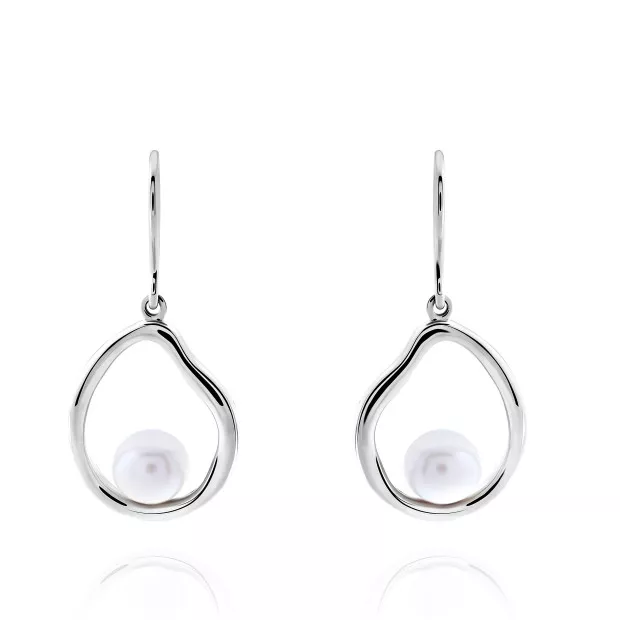 Orphelia Orphelia® 'Baptiste' Women's Sterling Silver Set: Necklace + Earrings + Ring - Silver SET-7507