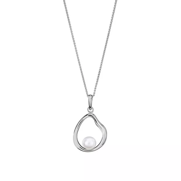 Orphelia Orphelia® 'Baptiste' Women's Sterling Silver Set: Necklace + Earrings + Ring - Silver SET-7507