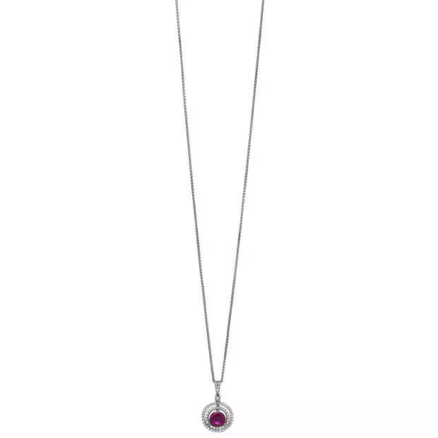 Orphelia Orphelia® 'Belina' Women's Sterling Silver Chain With Pendant - Silver ZH-7049