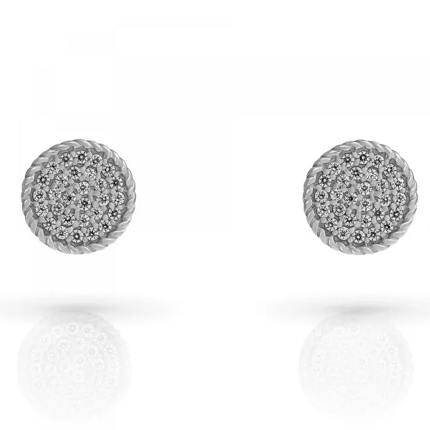 Orphelia Orphelia® 'Bella' Women's Sterling Silver Set: Necklace + Earrings - Silver SET-7565