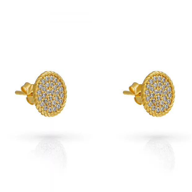 Orphelia Orphelia® 'Bella' Women's Sterling Silver Stud Earrings - Gold ZO-7565/G