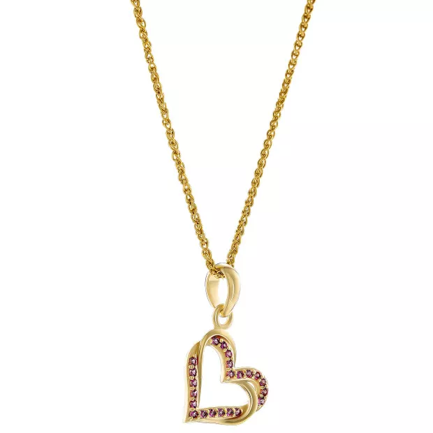 Orphelia Orphelia® 'Cecilia' Women's Sterling Silver Pendant With Chain - Gold ZH-7584/R