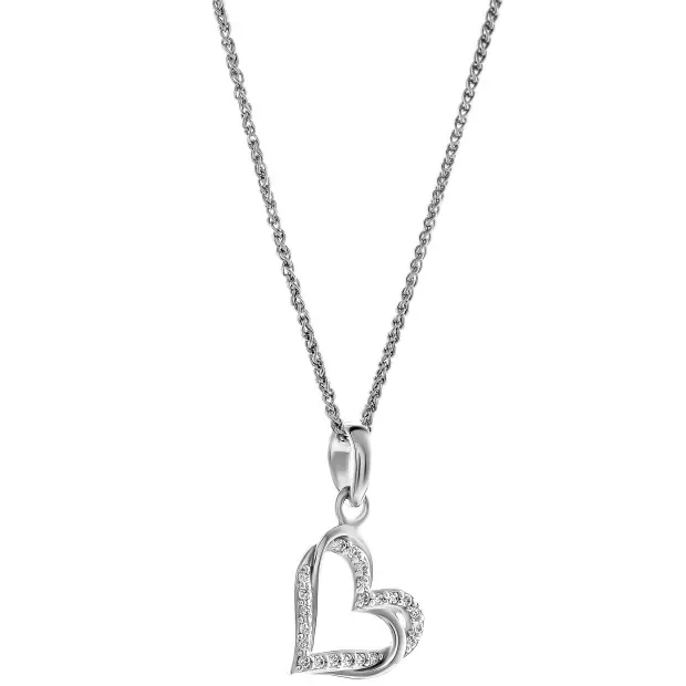 Orphelia Orphelia® 'Cecilia' Women's Sterling Silver Pendant With Chain - Silver ZH-7584