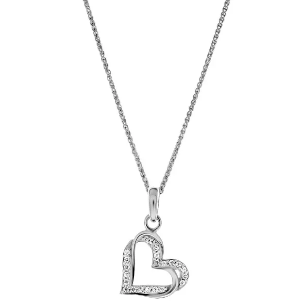 orphelia Orphelia® 'Cecilia' Women's Sterling Silver Pendant with Chain - Silver ZH-7584