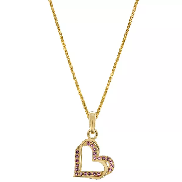 orphelia Orphelia® 'Cecilia' Women's Sterling Silver Pendant with Chain - Gold ZH-7584/R