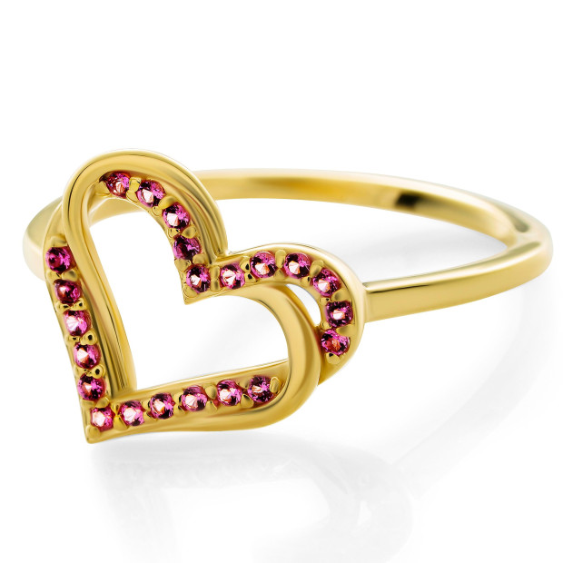 Orphelia Orphelia® 'Cecilia' Women's Sterling Silver Ring - Gold ZR-7584/R