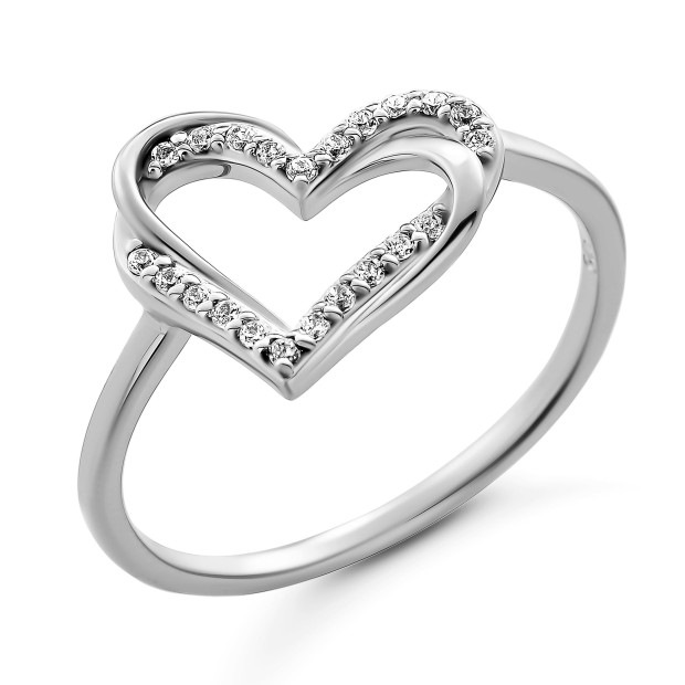 Orphelia Orphelia® 'Cecilia' Women's Sterling Silver Ring - Silver ZR-7584
