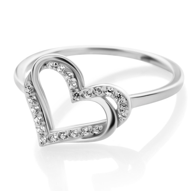 Orphelia Orphelia® 'Cecilia' Women's Sterling Silver Ring - Silver ZR-7584