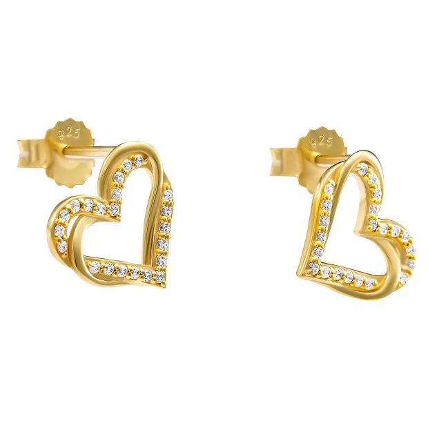 Orphelia Orphelia® 'Cecilia' Women's Sterling Silver Stud Earrings - Gold ZO-7584/G