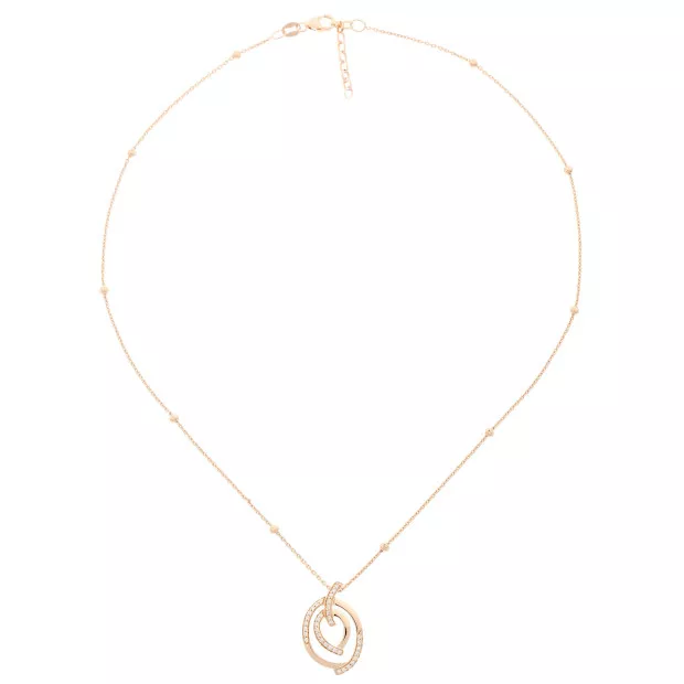 Orphelia Orphelia® 'Celine' Women's Sterling Silver Set: Chain-Pendant + Earrings - Rose SET-7114/RG