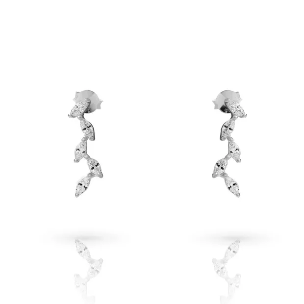 Orphelia Orphelia® 'Charlene' Women's Sterling Silver Set: Necklace + Earrings - Silver SET-7568