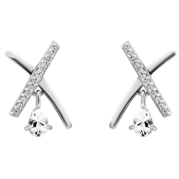 orphelia Orphelia® 'Charlotte' Women's Sterling Silver Drop Earrings - Silver ZO-7580/W