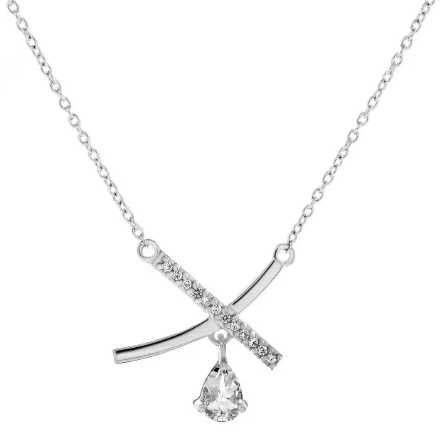 orphelia Orphelia® 'Charlotte' Women's Sterling Silver Necklace - Silver ZK-7580/W